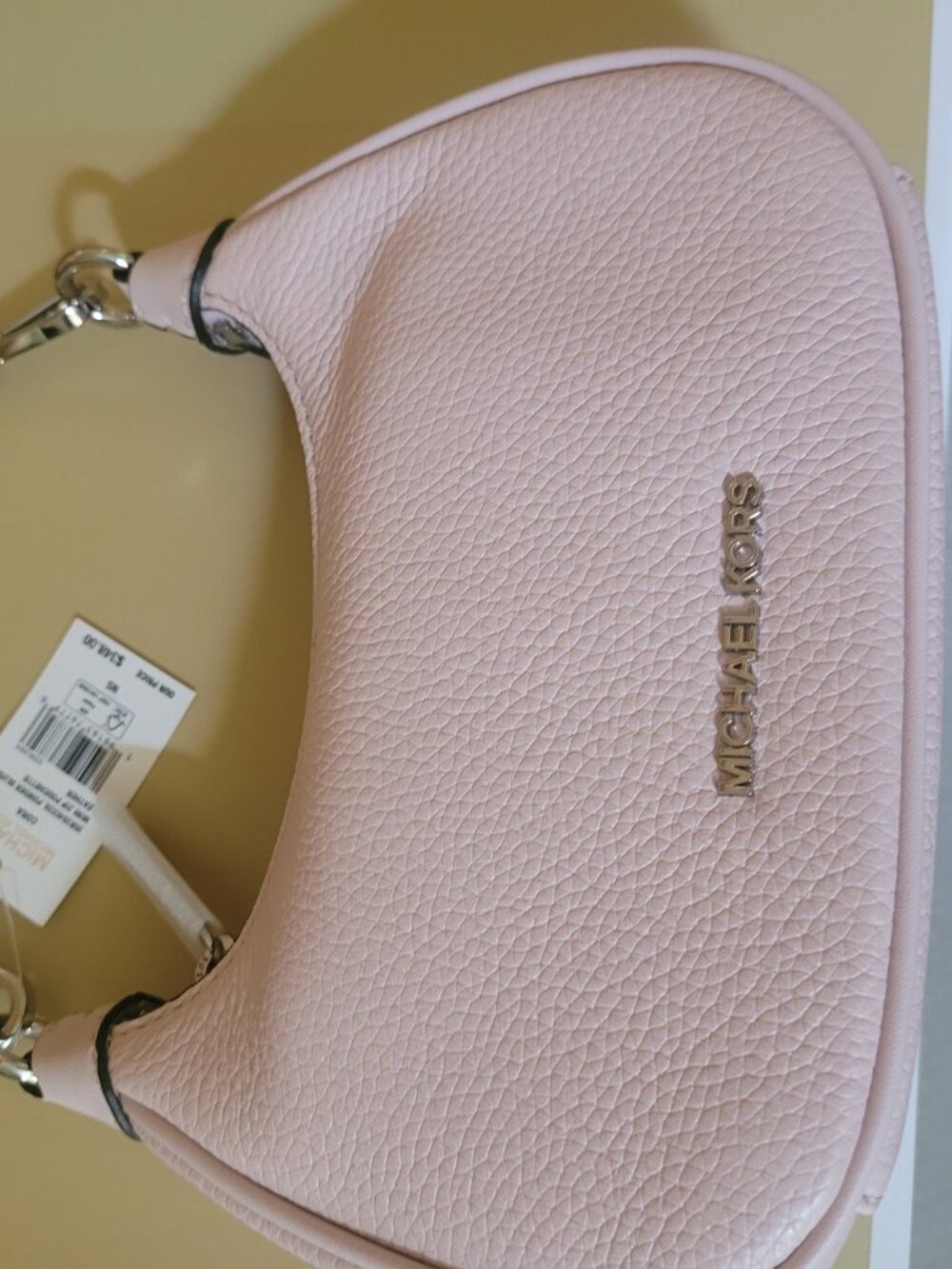 Michael Kors Cora MINI Shoulder Pouchette Bag Powder Blush NWT - Picture 3 of 10